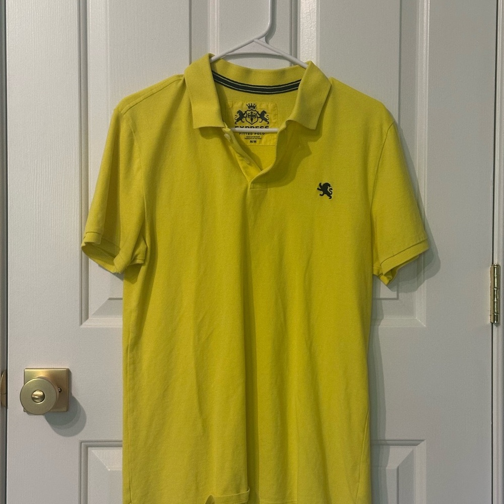 Express Bright Yellow Polo Shirt